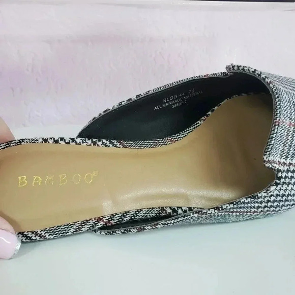 Bamboo Houndstooth Slip On Mule - Picture 2 of 4